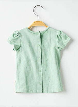 Tricou închidere cu nasturi la spate mâneci scurte verde P'TIT BISOU fată