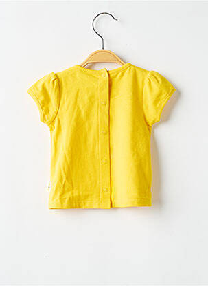 Tricou croială dreaptă mâneci scurte galben P'TIT BISOU fată