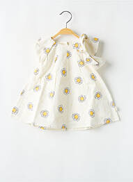 Rochie midi mâneci scurte mâneci scurte galben P'TIT BISOU fată