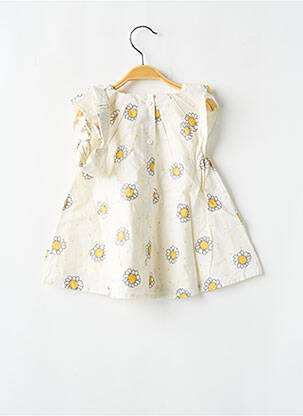 Rochie midi mâneci scurte mâneci scurte galben P'TIT BISOU fată