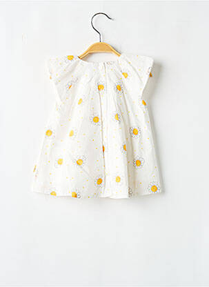 Rochie midi mâneci scurte mâneci scurte alb P'TIT BISOU fată