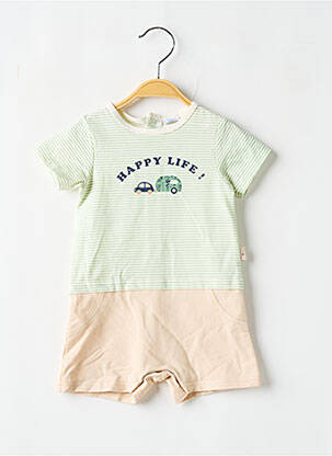 Salopetă scurtă verde P'TIT BISOU băiat