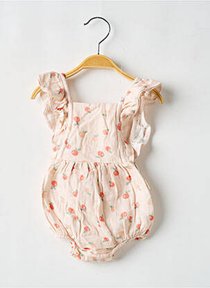 Salopetă pentru bebeluși portocaliu P'TIT BISOU fată