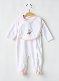 Pijama închidere presată alb P'TIT BISOU fată