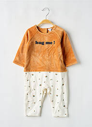 Salopetă-pantalon serigrafie mâneci lungi portocaliu P'TIT BISOU băiat