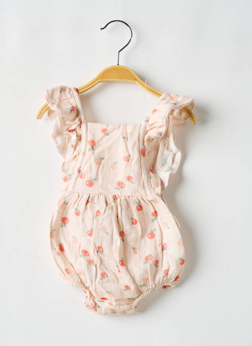 Salopetă pentru bebeluși portocaliu P'TIT BISOU fată