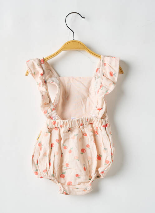 Salopetă pentru bebeluși portocaliu P'TIT BISOU fată