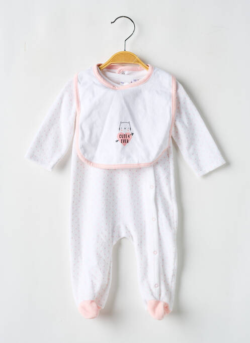 Pijama alb P'TIT BISOU fată