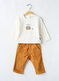 Set pantaloni tip de tricou bej P'TIT BISOU băiat