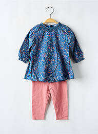 Set pantaloni tip de top cămașă / bluză roz MARESE fille