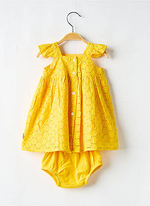 Set șort țesătură poplin galben P'TIT BISOU fată