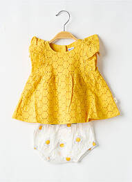 Set șort țesătură poplin galben P'TIT BISOU fille