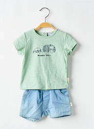 Set șort buzunare verde P'TIT BISOU garcon