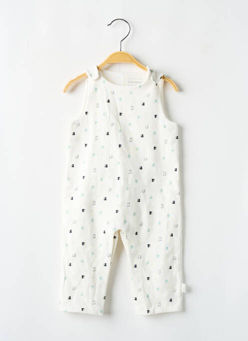 Salopetă-pantalon alb P'TIT BISOU băiat