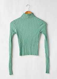 Pulover croială cambrată mâneci lungi verde SUPERDOWN femeie