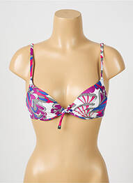 Sutien de costum de baie bretele elastice reglabile top sutien push-up violet CHANTELLE femme