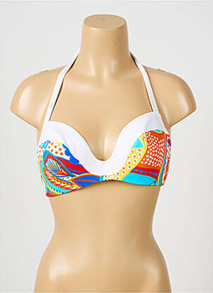 Sutien de costum de baie top bentiță top bentiță alb NICOLE OLIVIER femeie