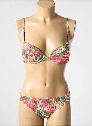 Costum de baie din două piese elasticitate top sutien push-up verde LIDEA femeie