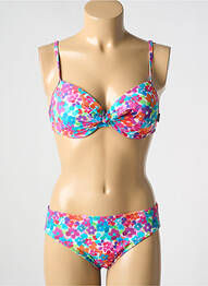 Costum de baie din două piese elasticitate top sutien modelat albastru ROSA FAIA femme