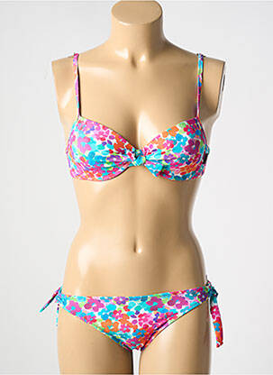 Costum de baie din două piese elasticitate top sutien modelat albastru ROSA FAIA femeie