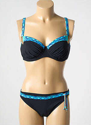 Costum de baie din două piese elasticitate top sutien modelat negru SUNFLAIR femeie