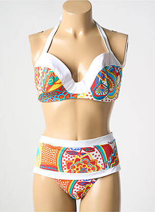 Costum de baie din două piese alb NICOLE OLIVIER femeie