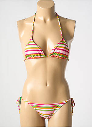 Costum de baie din două piese elasticitate top triunghiuri portocalie LENITA CANARIAS CHOICE femeie
