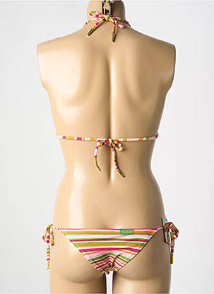 Costum de baie din două piese elasticitate top triunghiuri portocalie LENITA CANARIAS CHOICE femeie