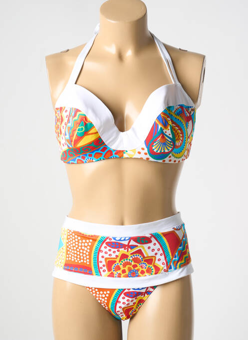 Costum de baie din două piese alb NICOLE OLIVIER femeie