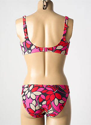 Costum de baie din două piese elasticitate sutien cupe întregi cu decolteu înalt roz ROSA FAIA femeie
