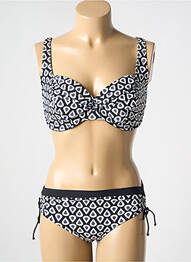 Costum de baie din două piese elasticitate sutien cupe întregi cu decolteu înalt negru ROSA FAIA femme