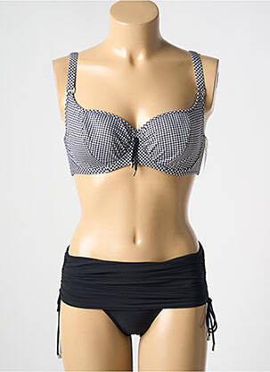 Costum de baie din două piese elasticitate top sutien modelat negru LIDEA femeie