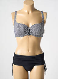 Costum de baie din două piese elasticitate top sutien modelat negru LIDEA femme