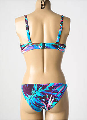 Costum de baie din două piese elasticitate top sutien modelat albastru SUNFLAIR femeie