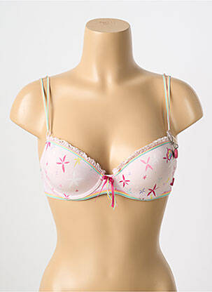 Sutien efect material satinat top sutien modelat roz LULUCASTAGNETTE femeie