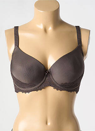 Sutien efect material satinat top sutien modelat maro CHANTELLE femeie