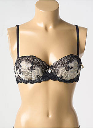 Sutien efect material satinat top sutien modelat negru TWIN-SET SIMONA BARBIERI femeie
