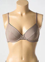 Sutien efect material satinat sutien cupe întregi cu decolteu înalt maro ESPRIT femme
