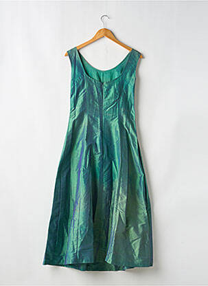 Rochie lungă croială evazată bretele subțiri verde SANS MARQUE femeie