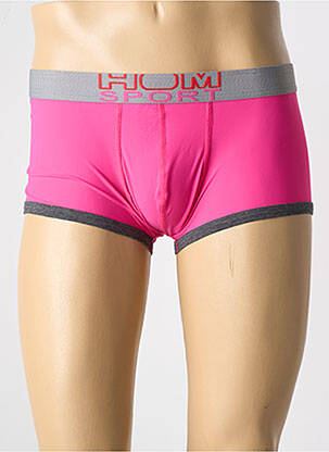 Boxer efect material satinat roz HOM bărbat