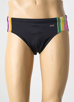 Slip de baie efect material satinat negru HOM bărbat