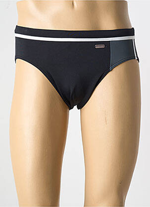 Slip de baie efect material satinat negru HOM bărbat