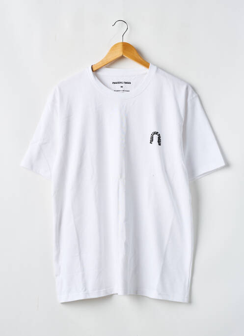 Tricou alb POSITIVE FOCUS bărbat