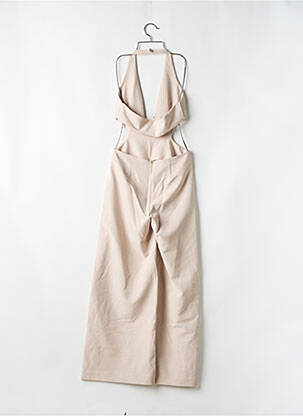 Salopetă-pantalon țesătură crep fără mâneci bej ZARA femeie