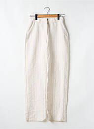 Pantalon drept țesătură crep talie înaltă bej NASTY GAL femme