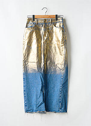 Fustă midi auriu ZARA femeie