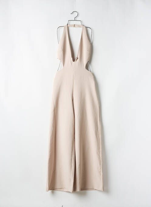 Salopetă-pantalon țesătură crep fără mâneci bej ZARA femme