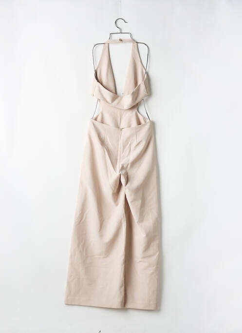 Salopetă-pantalon țesătură crep fără mâneci bej ZARA femme