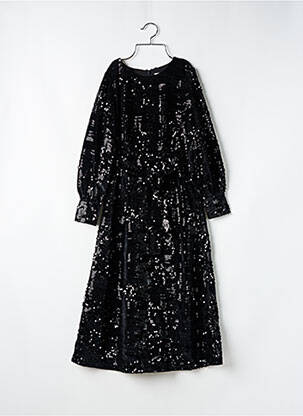 Rochie midi mâneci lungi mâneci lungi negru DERHY femeie