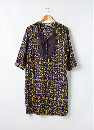 Rochie de plajă mâneci scurte maro ZARA femeie